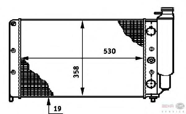 Радіатор 7700778034   Renault 21