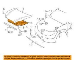 Шумоізоляція капота 5334102070   Toyota Corolla