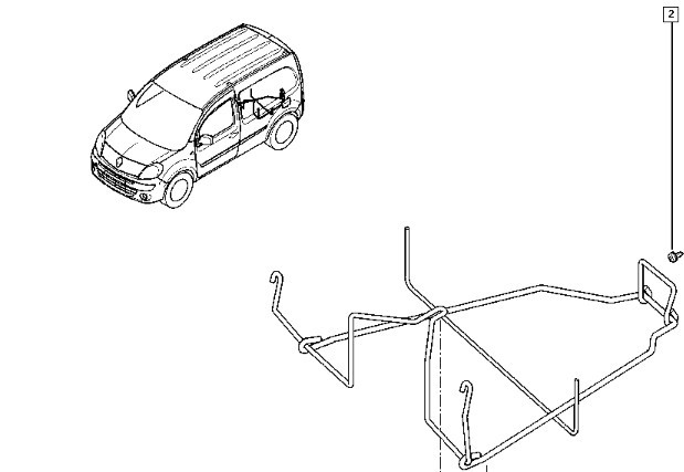 Кріплення запасного колеса 8200428486   Renault Kangoo