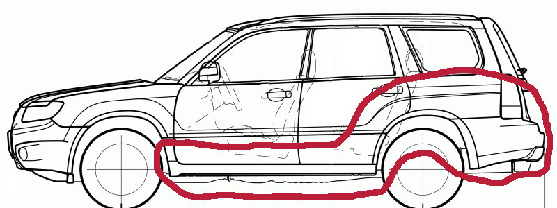 Ліва частина кузова Subaru Forester SG  2003  Бензин 