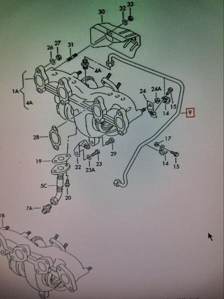 Трубка подачи масла на турбину Volkswagen Touran  2007 2.0 Дизель Кривой Рог