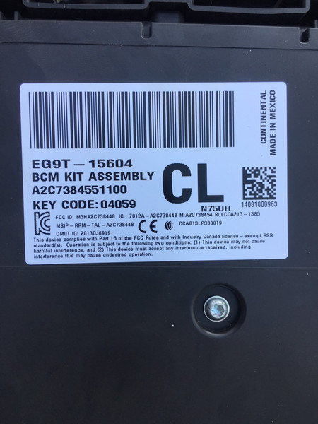 Блок BCM Ford Fusion  2014 2.0 Гибрид Одесса