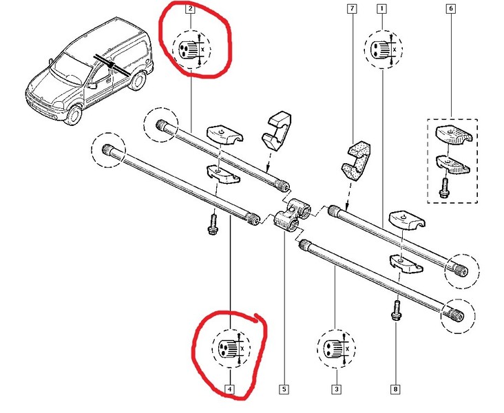 Торсион правый 8200217679   Renault Kangoo