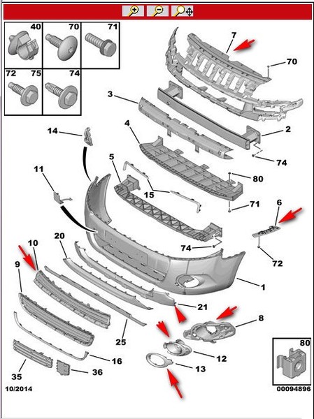 Фара левая 9677202080   Citroen Berlingo
