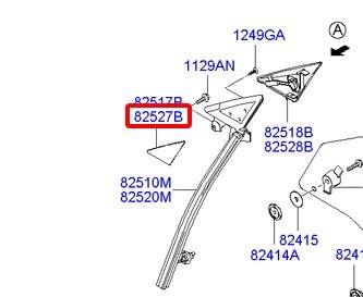 Угловая накладка двери Hyundai Coupe  2008 купе 2.0 Бензин 