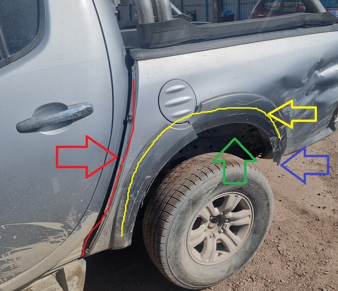 Расширитель крыла задн лев./накладка борта передня ліва Mitsubishi L 200  2008 