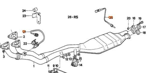Прийомна труба BMW 5 Series E34  1989 2.5 Бензин 