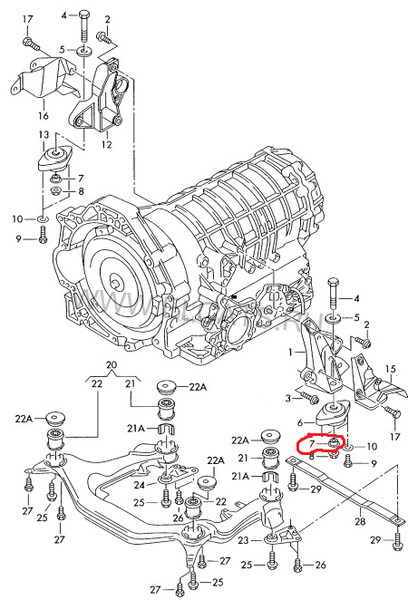 Шайба подушки акпп Audi A6 allroad quattro  2005 универсал 2.5 Дизель Киев