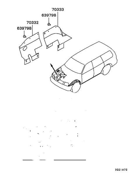 Підкрилок передній MR144708   Mitsubishi Pajero Sport