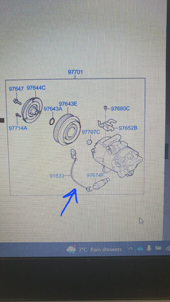 Провод компрессора кондиционера Hyundai Elantra MD  2014 1.8 Бензин Черкассы