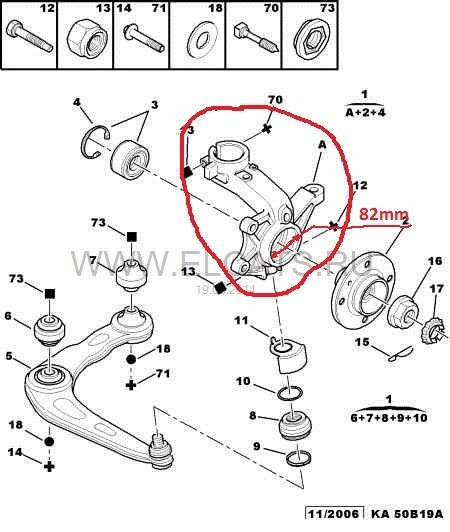 Поворотная цапфа Peugeot 206 1,6 хэтчбек 2004 г.  1.6 л бензин Житомир