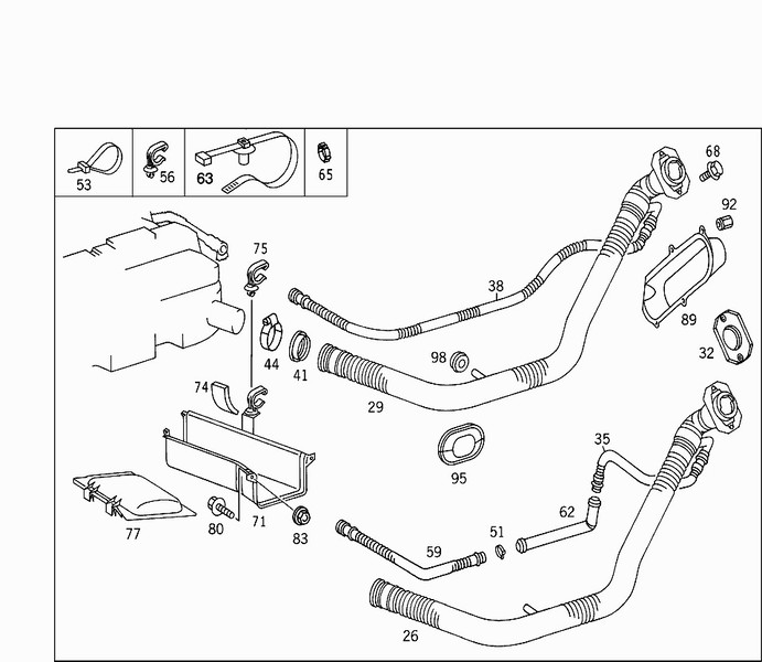 Заливная горловина бензобака A 638 470 10 20   Mercedes Vito