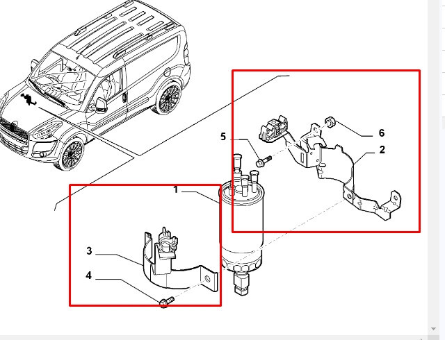 Крепление топливного фильтра Fiat Doblo  2011 универсал 1.6 Дизель Днепр