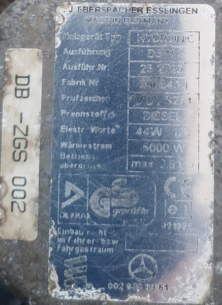 Автономный отопитель Mercedes-Benz Sprinter  2001 2.9 Дизель Днепр