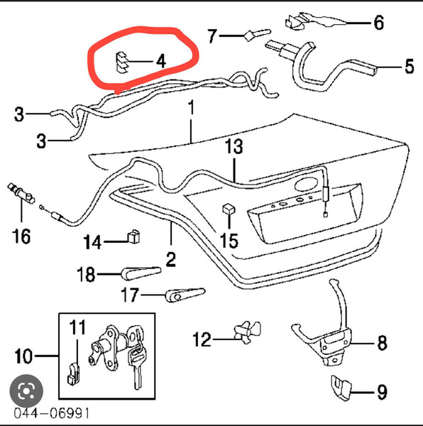 Держатель торсиона багажника Lexus ES  2021 2.5 Бензин 