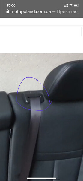 Заглушка ременя безпеки в заднє сидіння Nissan Rogue  2017 2.5 Бензин 