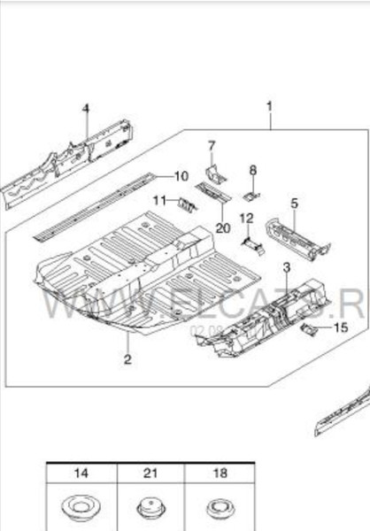 Панель пола передняя Daewoo Lanos  2000 1.6 Бензин Днепр