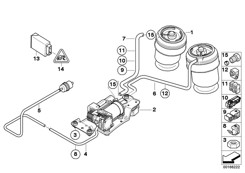 Компресор пневмопідвіски 37 20 6 859 714   BMW X5, BMW X6