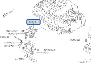 Передняя подушка двигателя Subaru Outback  2018 универсал 3.6 Бензин Днепр