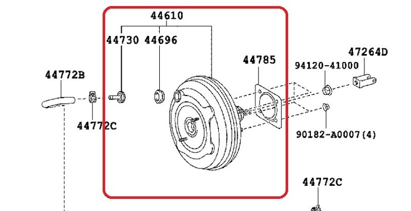Вакуумний підсилювач гальм 44610-07131   Toyota Camry