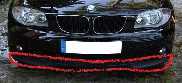 Юбка (губа) переднего бампера BMW 1 Series хэтчбек 2006 г.  2.0 л бензин Киев