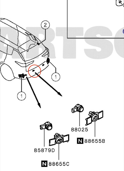 Датчик парковки (corner sensor) Mitsubishi Outlander  2021 Бровары