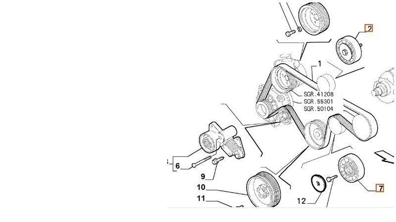 Ролик паразитный Alfa Romeo 166 2000 р.  2.4 л дизель Рахів